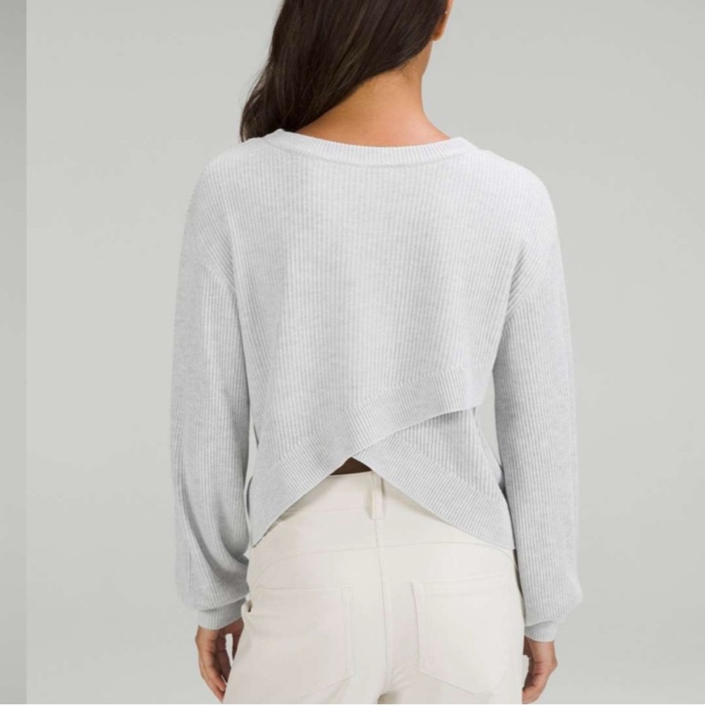 Lululemon Reversible Crossover Sweater Gray